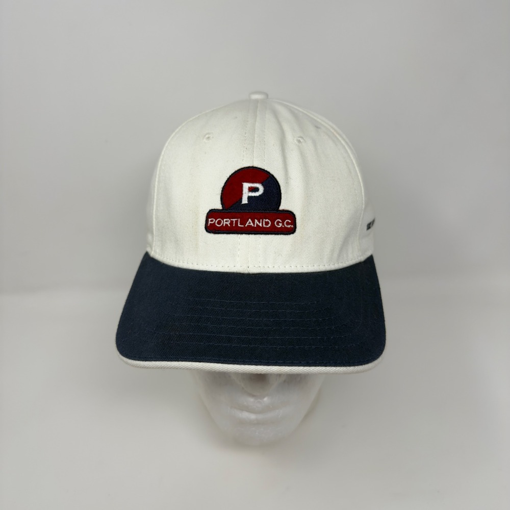 Portland Golf Club 2003 Guest Classic Golf Hat White Navy Blue Adjustable Strap